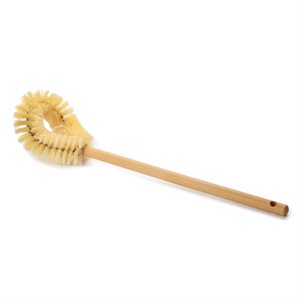 Toilet Brush, Cream colored Tampico bristles twisted in wire with a sturdy plastic handle (12 ea / cs)