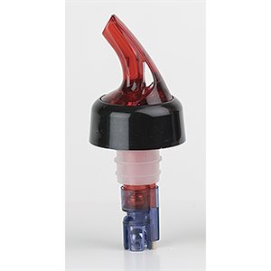Pourer-Auto 1.25 oz Red Spout with Black Collar (1 dz / bag)