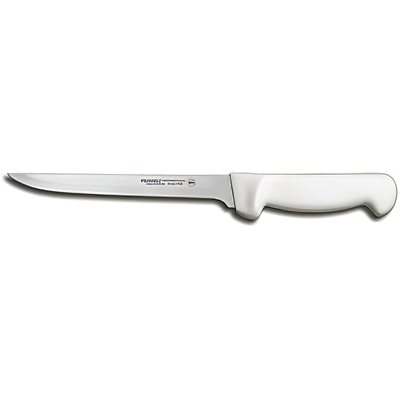 Basics Fillet Knife, 8" blade, 13" overall length, narrow, stain-free, high-carbon steel, textured, polypropylene white handle, NSF Certified (12 ea / bx)