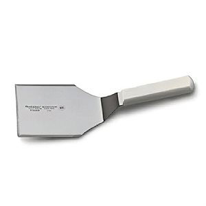 Basics Hamburger Turner, 4" x 3", square end, stainless steel, offset blade with polypropylene handle, NSF Certified (6 ea / bx)