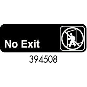 Sign 3 x 9, No Exit (12 ea / bx 12 bx / cs)