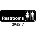 Sign 3 x 9, Restrooms (12 ea / bx 12 bx / cs)