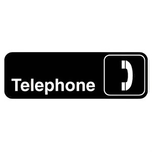 Sign 3 x 9, Telephone (12ea / bx 12 bx / cs)