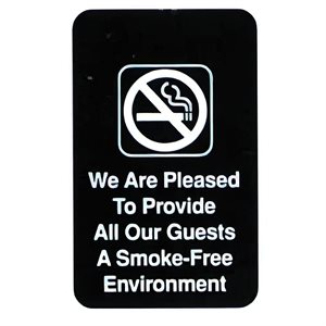 Sign 6 x 9, We Are Pleased To Provide All Our Guests A Smoke-Free Environment (6 ea / bx 12 bx / cs)