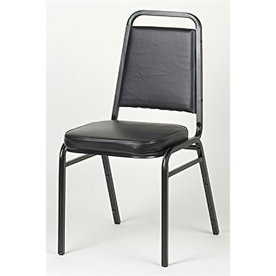 Stack Chair Black Frame and Black Back & Seat BLEMISHED, AND NON-RETURNABLE. MUST BY IN PALLET QUANTITIES 40 EACH