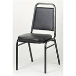 Stack Chair Black Frame and Black Back & Seat BLEMISHED, AND NON-RETURNABLE. MUST BY IN PALLET QUANTITIES 40 EACH