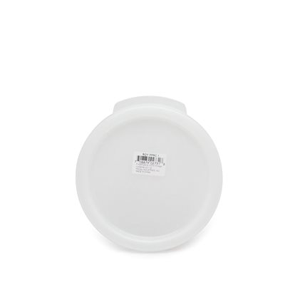 White Polypropylene Round Storage Container Lid NSF 1 qt (12 ea)