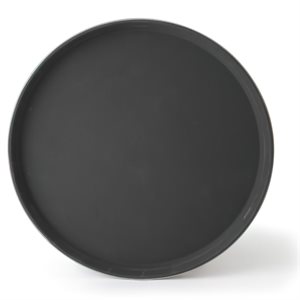 Tray Round Fiberglass Anti skid 14" Black (12 ea / cs)