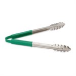 Tong S / S 12" Green Handle (12 ea / bx 10 bx / cs)