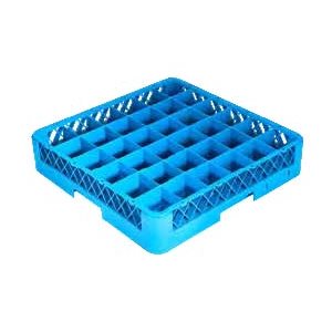 36-Compartment Glass Rack Blue NSF Listed Compartment Size 2.87"L x 2.87"W x 3.22"H (6 ea / cs)