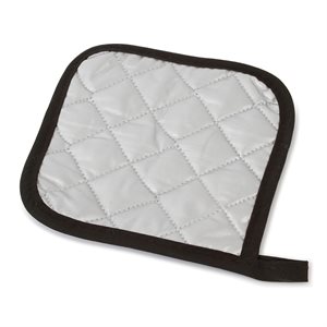 Pot Holder 7" Silver Cotton Fabric Coated with a Fire Retardant up to 400F ( 144 ea / cs )