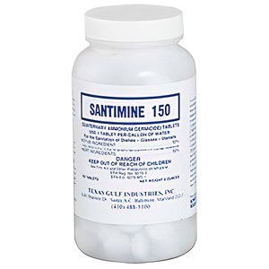 Steramine Sanitizing Tablets (150 / btl, 6 btl / box 12 boxes / Master Carton)