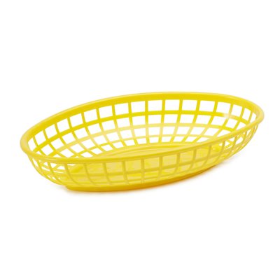 Basket-Plastic Yellow Oval (3 dz / cs) Discontinued